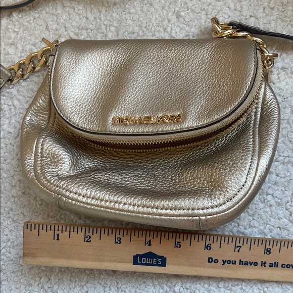 Michael Kors Metallic Gold Crossbody Bag - Picture 8 of 9